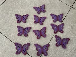 10 stk. papillons en feutrine / filz Schmetterlinge10x7.5 cm