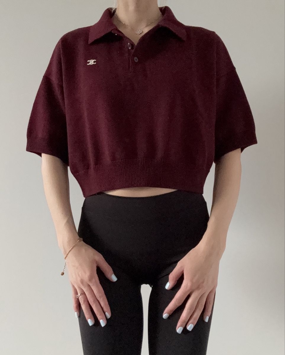 Celine Magliette Polo: Celine cropped knit polo  – Usato da Vésenaz venduto da ann_7knk 7