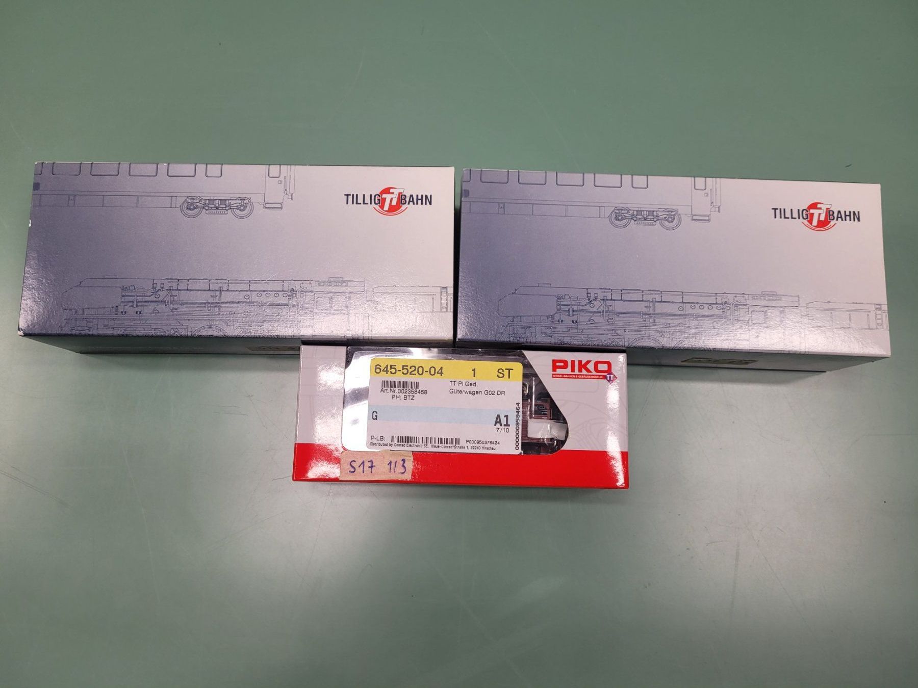 Modellini di ferrovie: Set von drei Wagons, TT – Usato da Perlen venduto da AhvidEvG 2