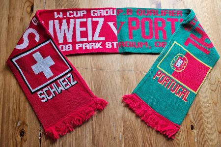 Schweiz vs. Portugal Fan Schal WM Quali 2016 Fussball Basel