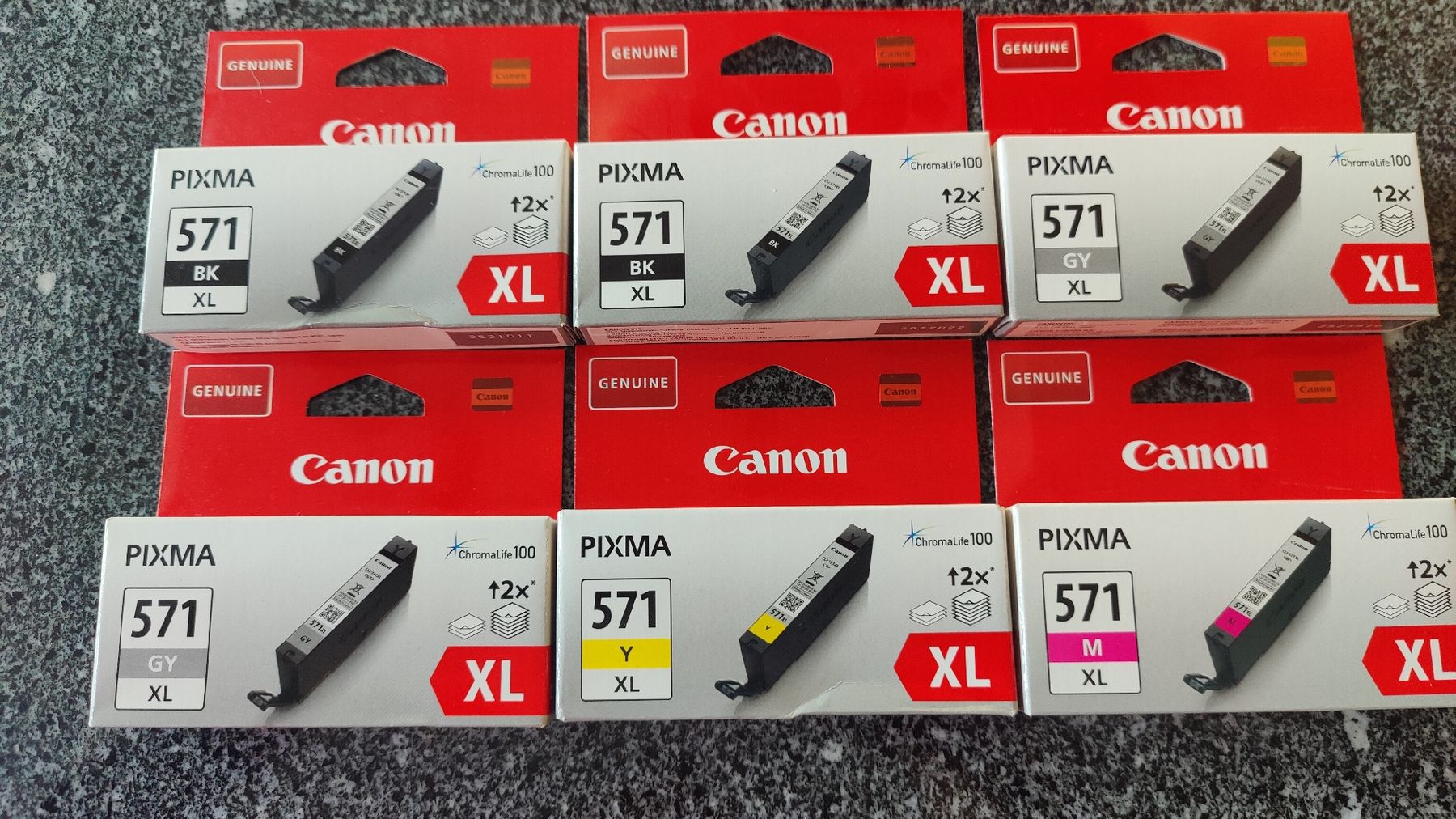 Canon Cartucce per stampanti & toner: Canon Tinte 571 – Nuovo e nell'imballaggio originale da Pfeffingen venduto da GempelerM