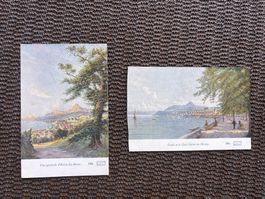2 anciennes cartes postales Evian-les-Bains