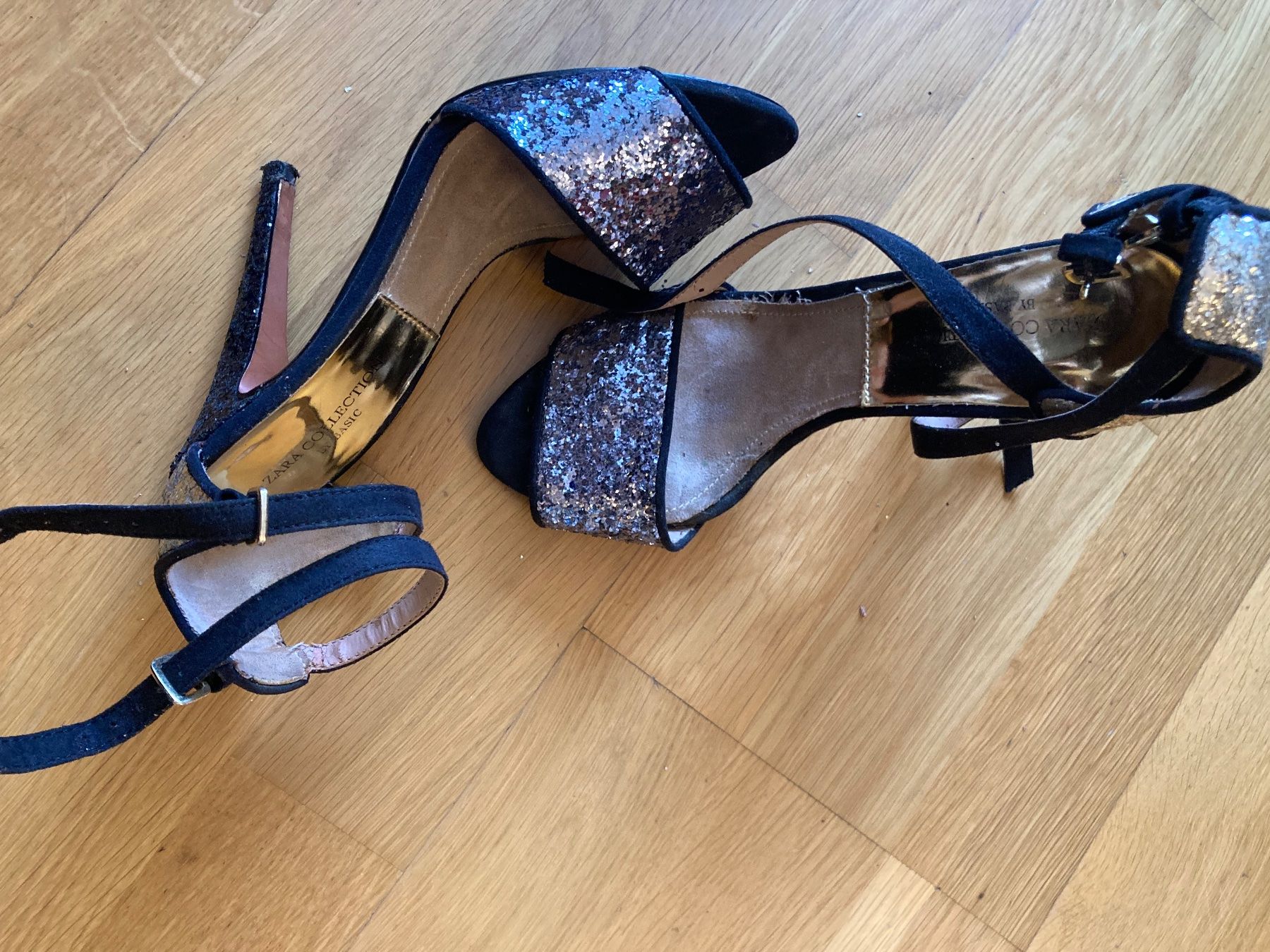 Zara Scarpe da donna: Festive sparkly Sandals, Zara Basics 2012 – Usato da Luzern venduto da AM2nd 3