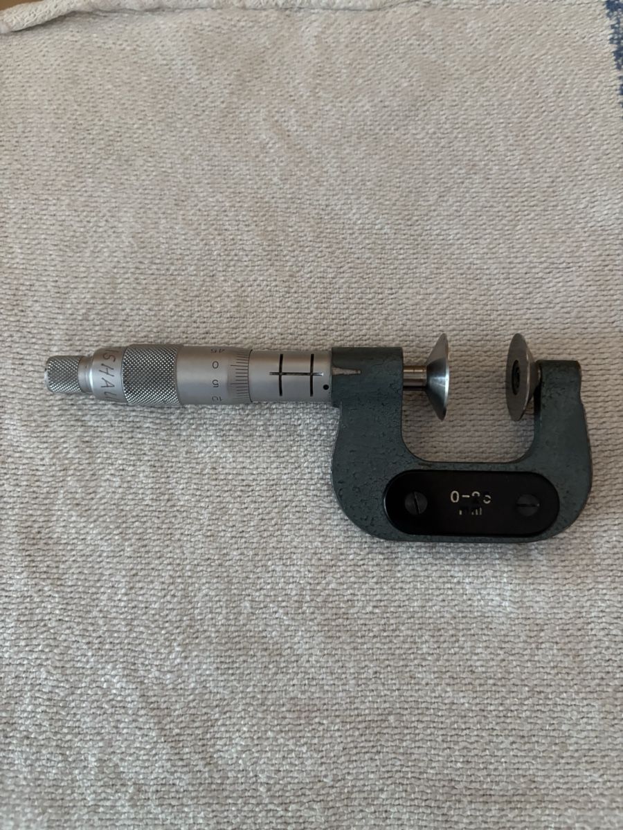 Tesa Misurare: Tesa 0-25 mm Flange Micrometer  – Usato da Schaffhausen venduto da sim_wc2z 1