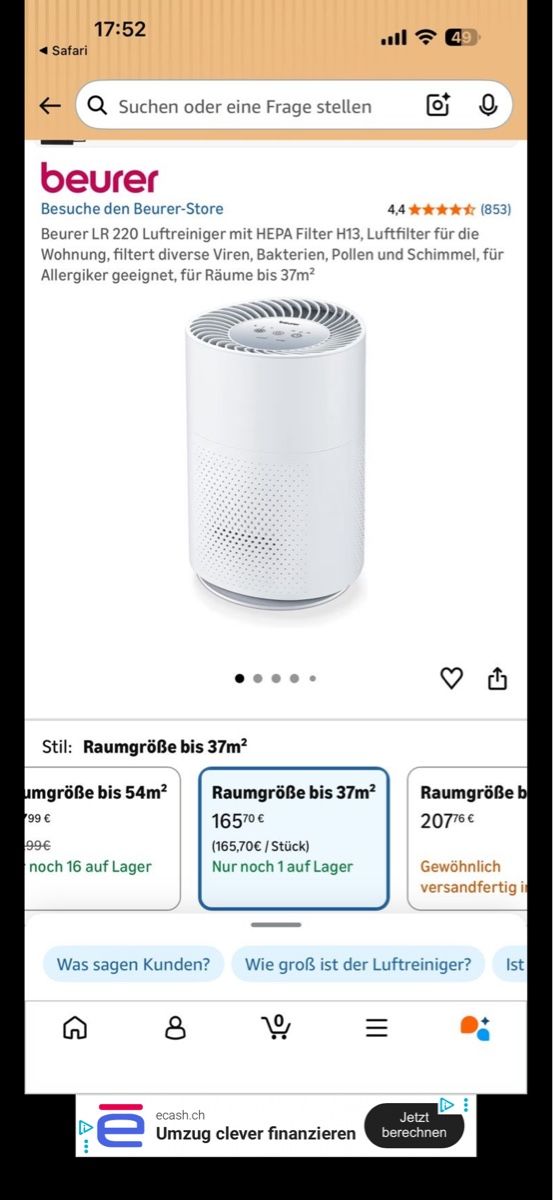 Beurer Purificateurs d'air: Luftreiniger – D'occasion à Basel par yil_6pvx 1
