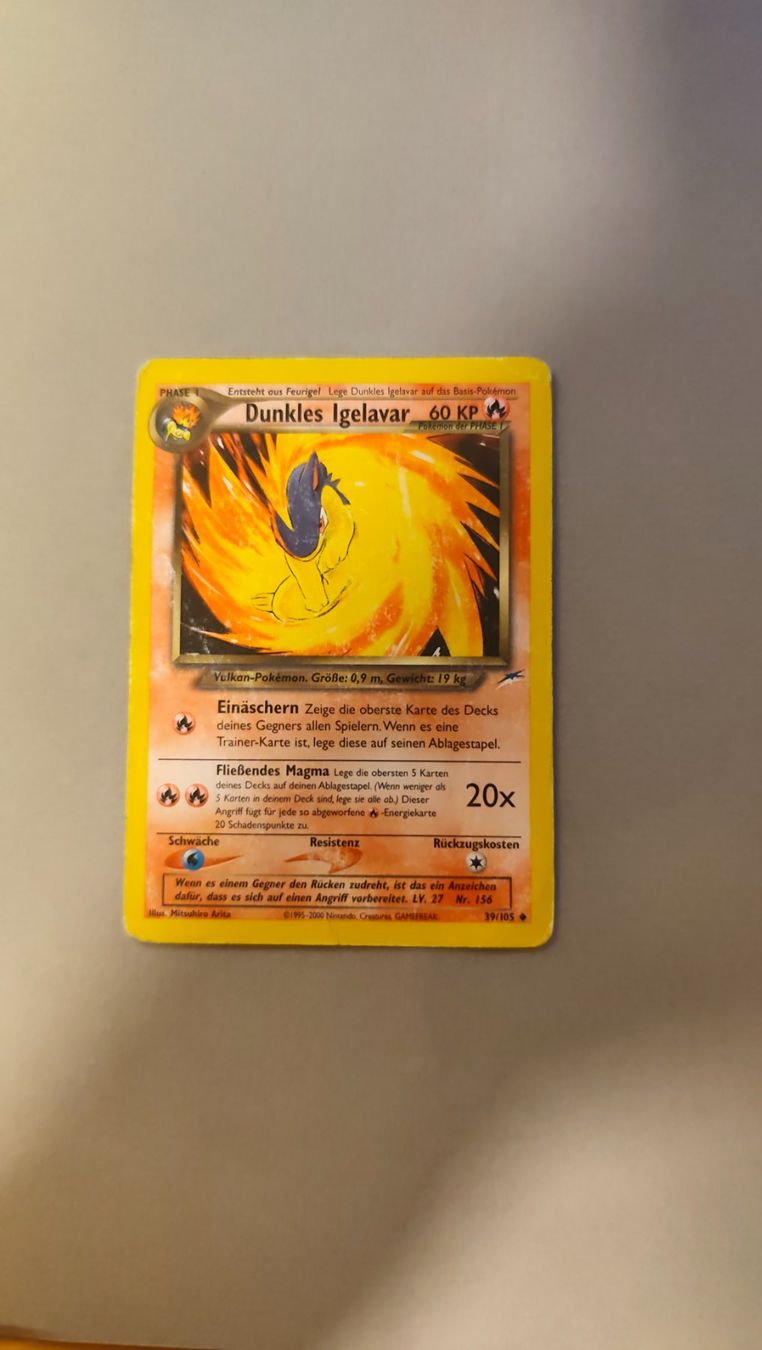 Pokémon Carte collezionabili: Dunkles Igelavar / Dark Quilava - Neo destiny – Usato da Kehrsatz venduto da Riyouu
