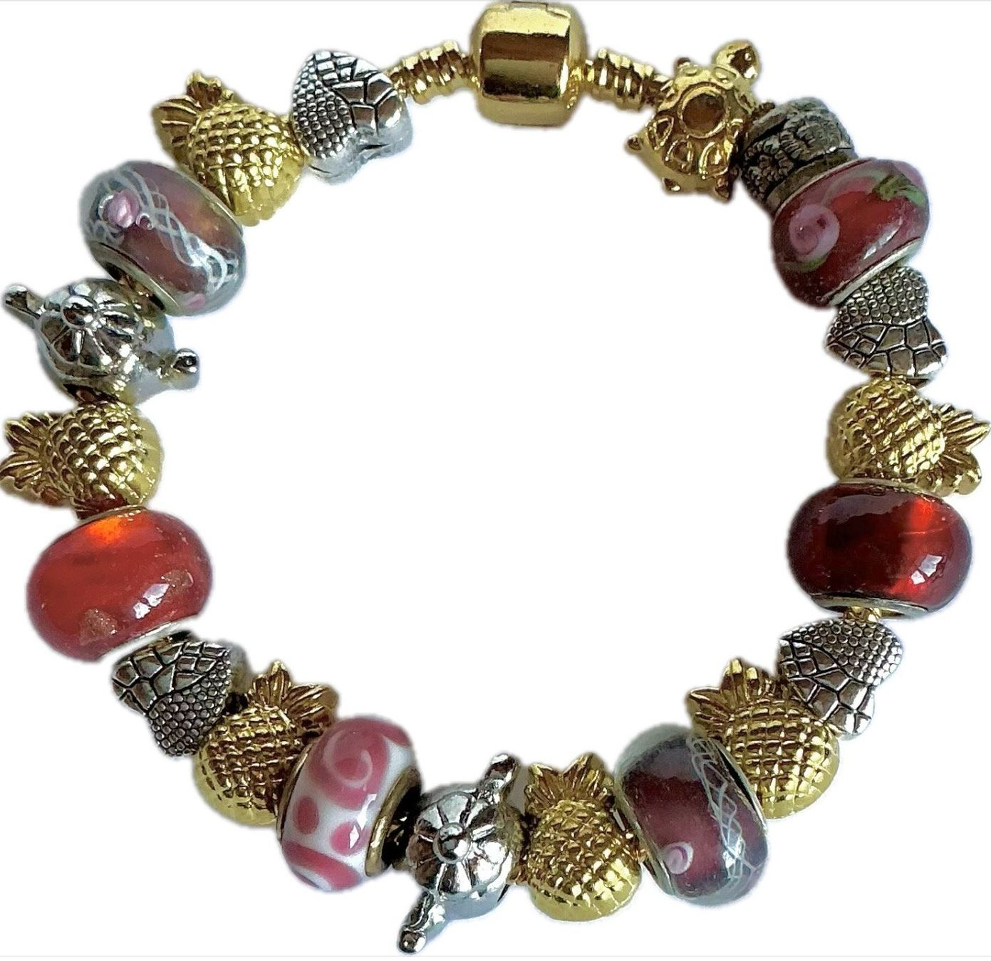 Ketten: SET STRANG ECHTE SÜSSWASSERPERLEN ARMBAND BEADS MURANO STYLE – Neu und originalverpackt aus Berg TG von magginello 2
