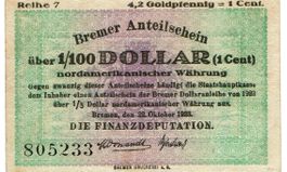 Bremen 4.2 Goldpfennig Reihe 7 22.10.1923 VZ+-VZ++ Nr.2