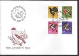 FDC Pro Juventute Serie 1968 J224 - J227 ET Bern 28.11.1968