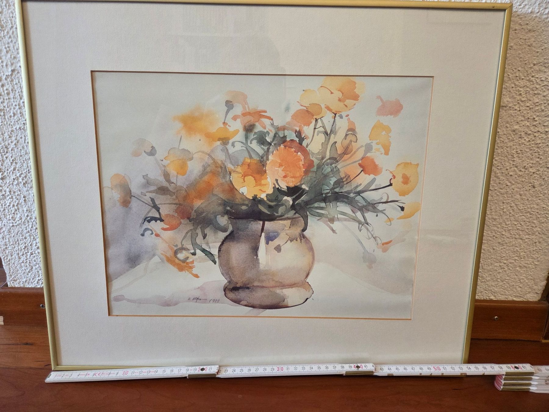 Gemälde: Aquarellbild "gelber Strauss" – Gebraucht aus St. Gallen von Razoon77