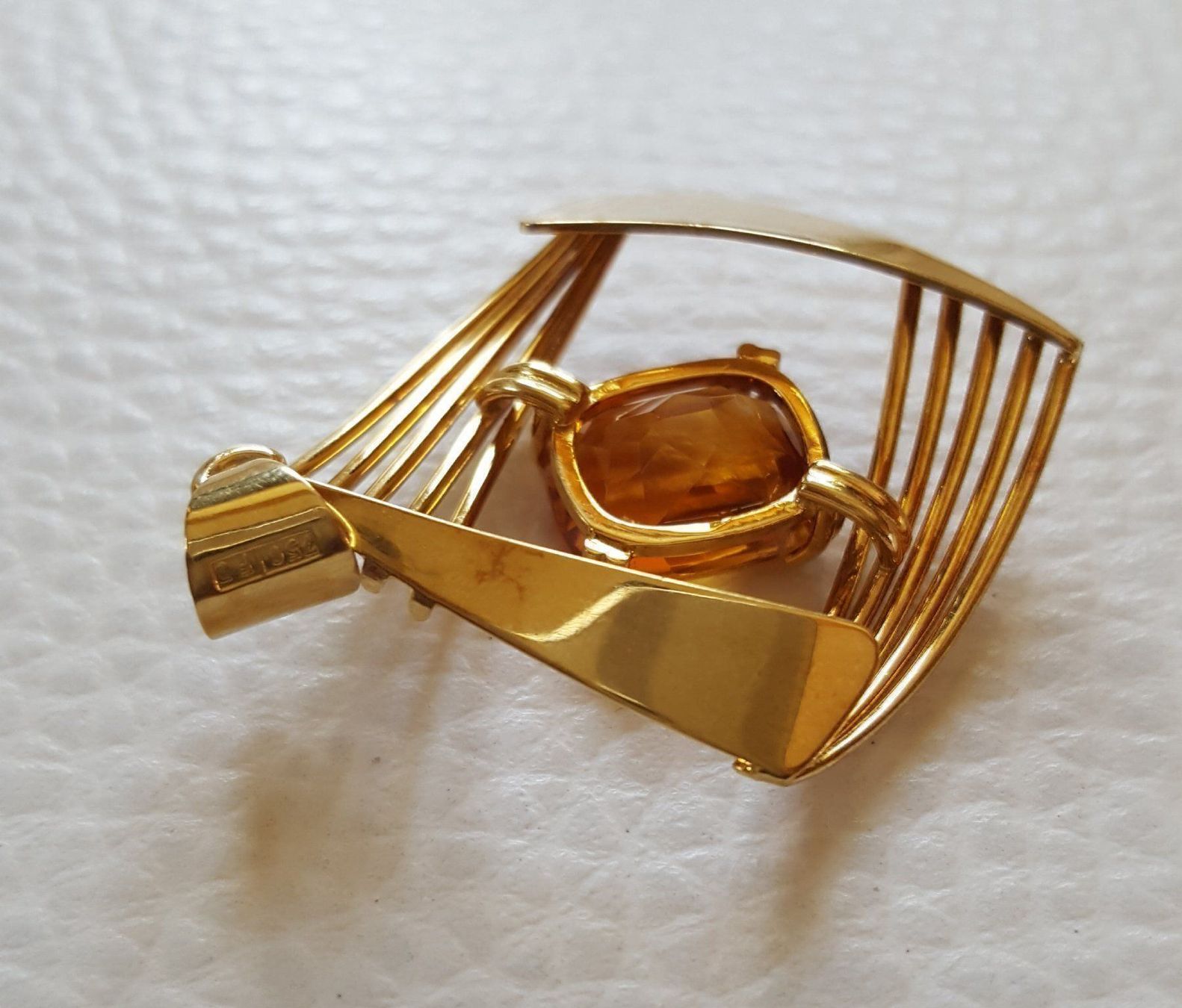 Ciondoli: Gold 750 Massiv Anhänger Mit Citrin – Usato da Wald ZH venduto da Dasilver 4