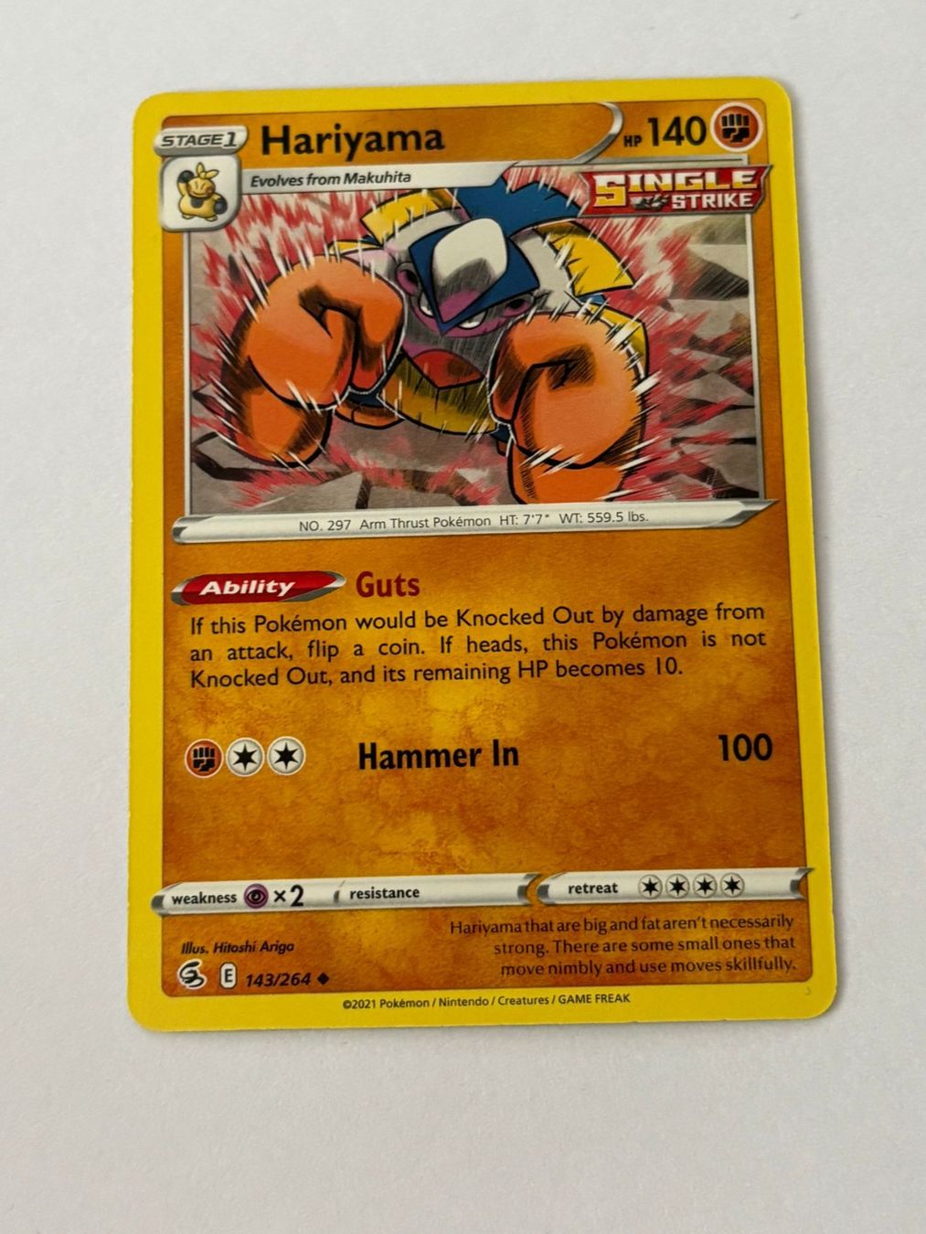 Pokémon Carte collezionabili: Hariyama 143/264 – Usato da Herisau venduto da Seyashop_2