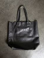 Schwarze Leder Tasche/ Shopper