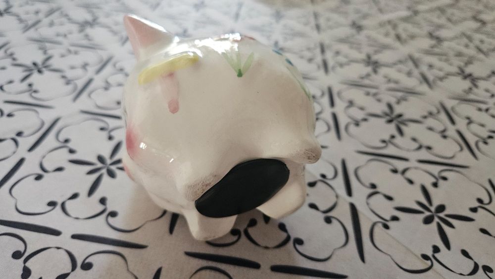 Salvadanai: Salvadanaio maialino in ceramica fiorata – Usato da Melano venduto da H-Sara 1