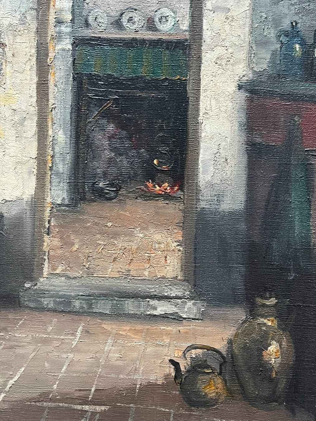 Dipinti: Ölgemälde Bauernhaus Interieur um 1940 – Usato da Boppelsen venduto da vanrijn 2