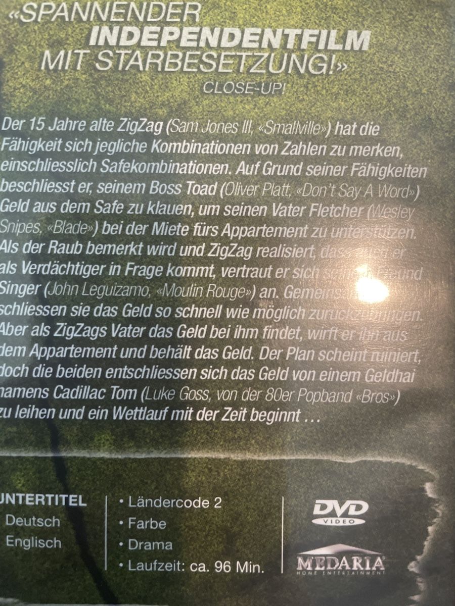 Tutti i DVDs: ZigZag, Independent Thriller mit Wesley Snipes – Usato da Winterthur venduto da machmaschine 2