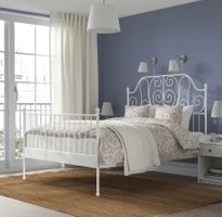 Bett Weiss Metall Prinzessin Bett Traum
