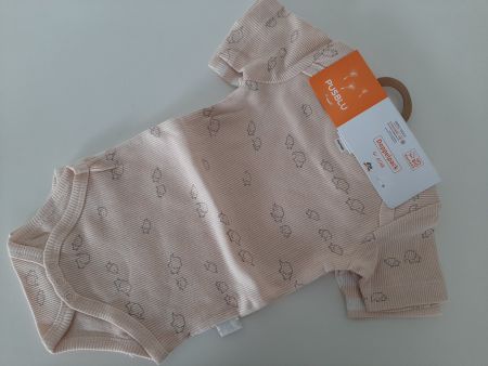 Pusblu 2-er Set Kurzarmbody rosa weiss Gr. 62/68