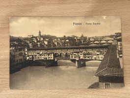 Antike Postkarte Florenz Ponte Vecchio, Italien Rarität