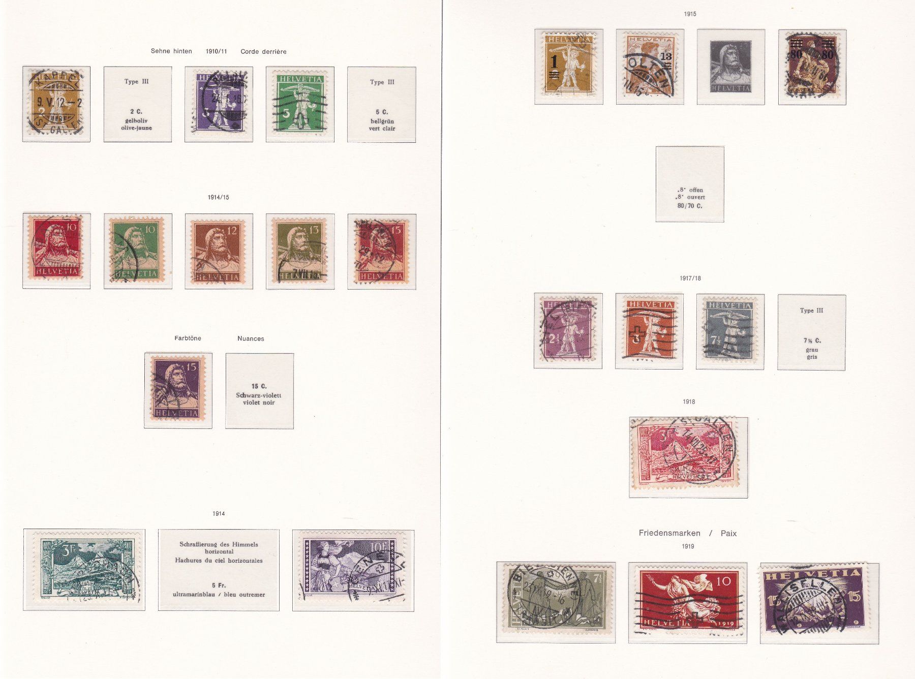 Tutti i francobolli: 20 Seiten mit CH Briefmarken – Usato da Münchwilen AG venduto da Nesar 1