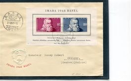 1948 IMABA Block auf Brief mit Sonder-O