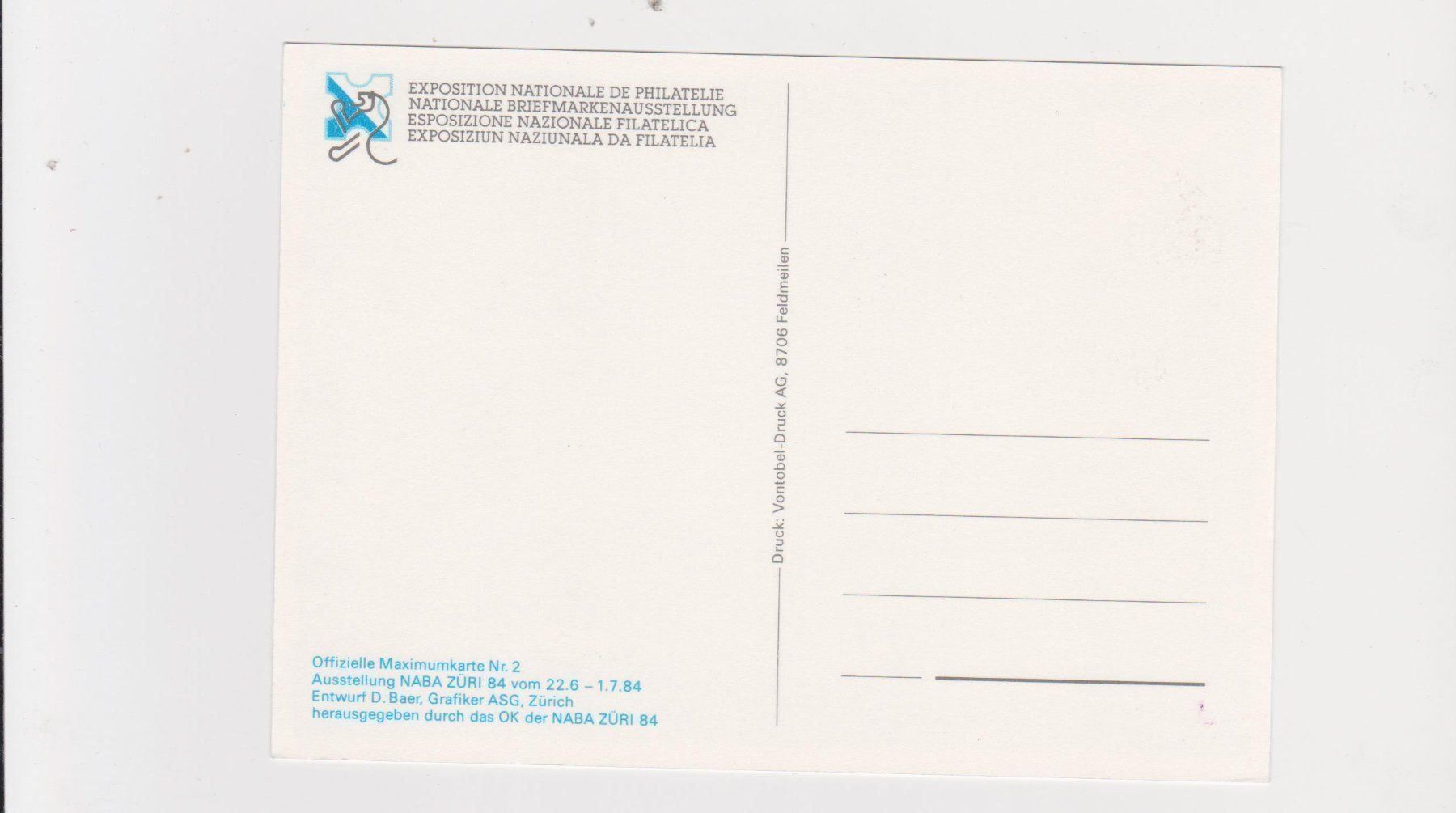 Cartoline postali: NABA ZÜRI 1984 – Usato da Pailly venduto da jme99 1