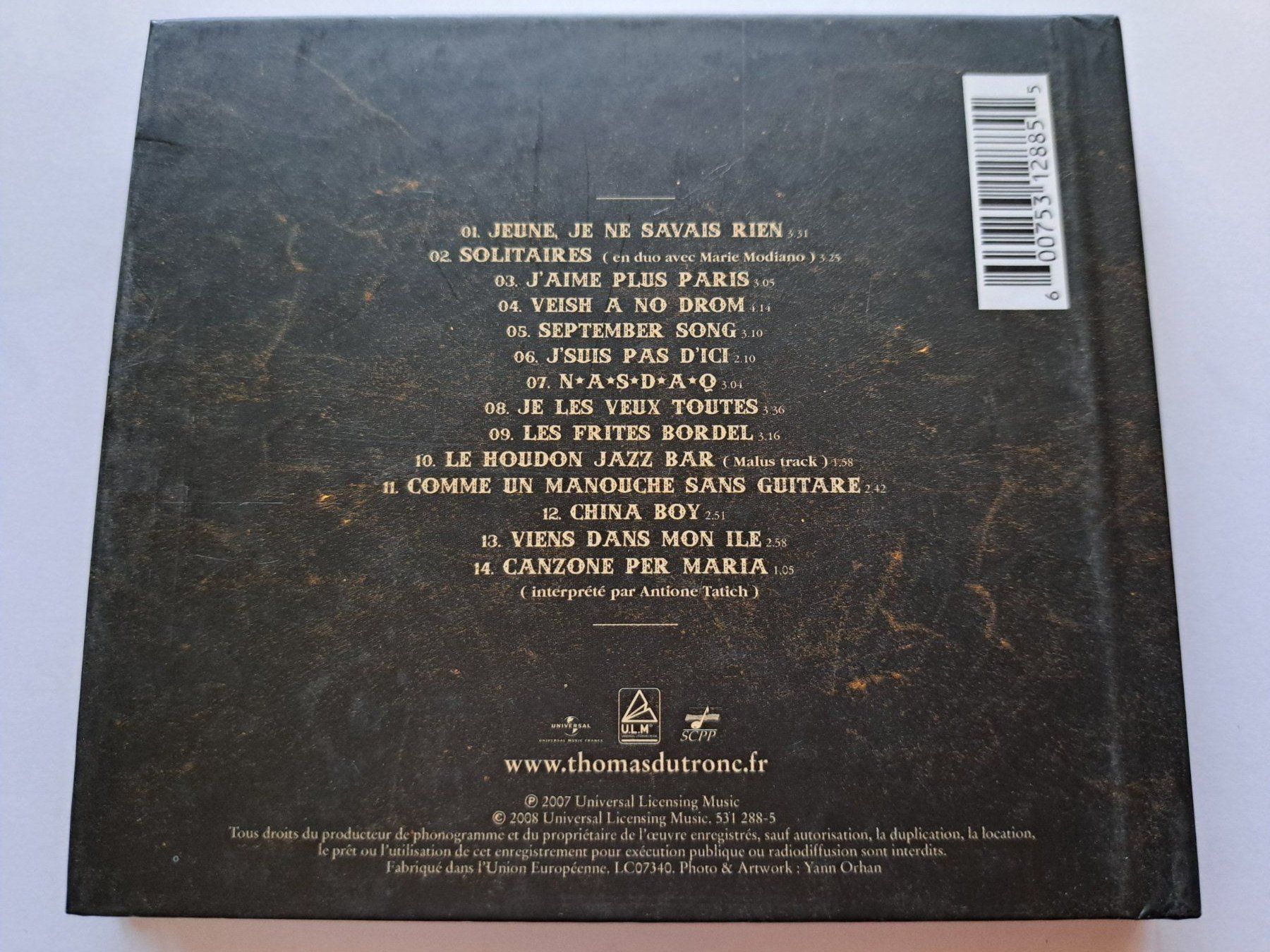 CD: Cd Thomas Dutronc - Comme un manouche sans guitare  – Usato da Pully venduto da bro_n52j 1