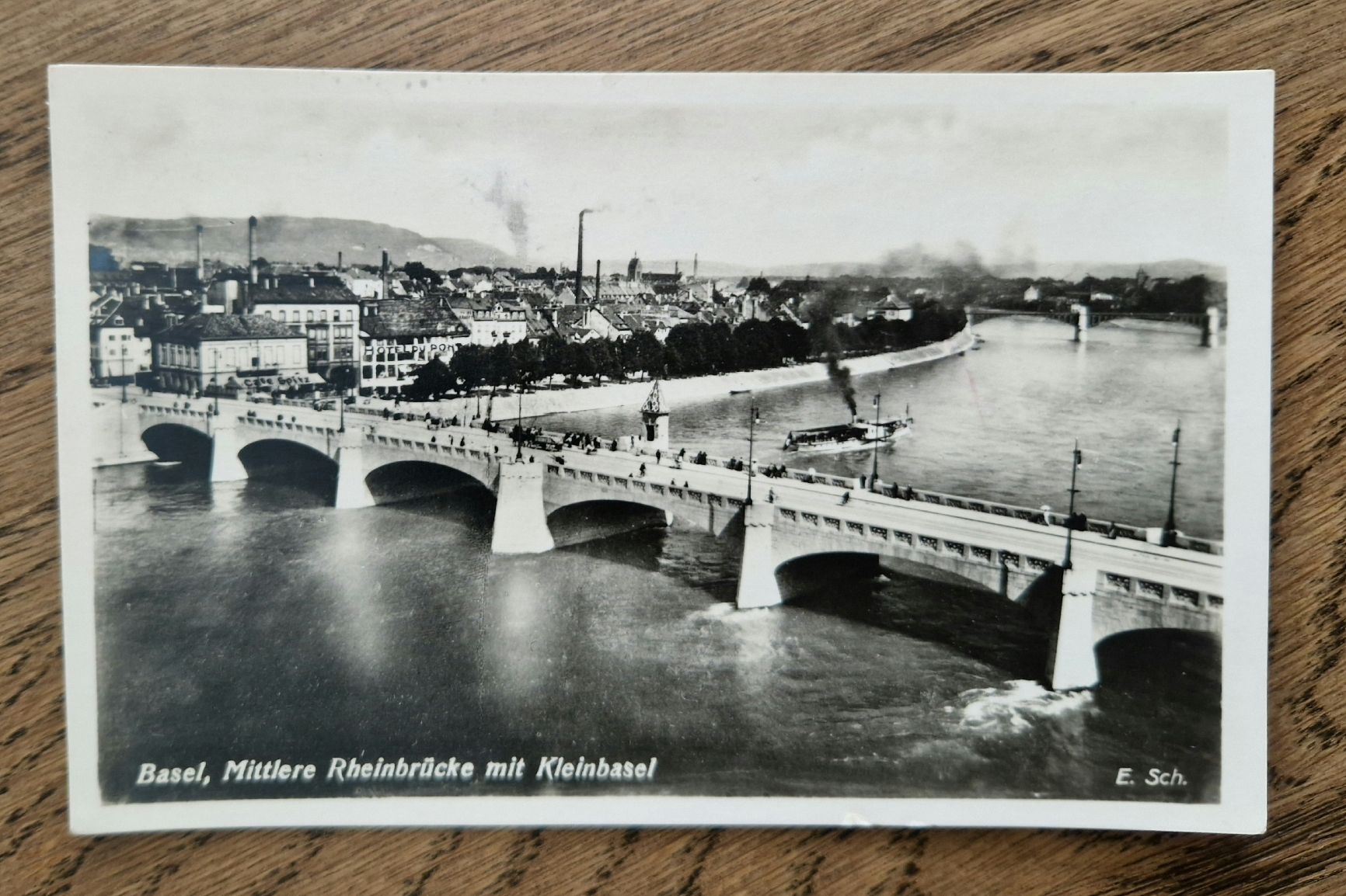 Cartoline postali: Mittlere Rheinbrücke Basel 1933 – Usato da Ebikon venduto da Donar50