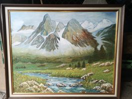 Leinwand Gemälde 110x90 cm, handgemalt