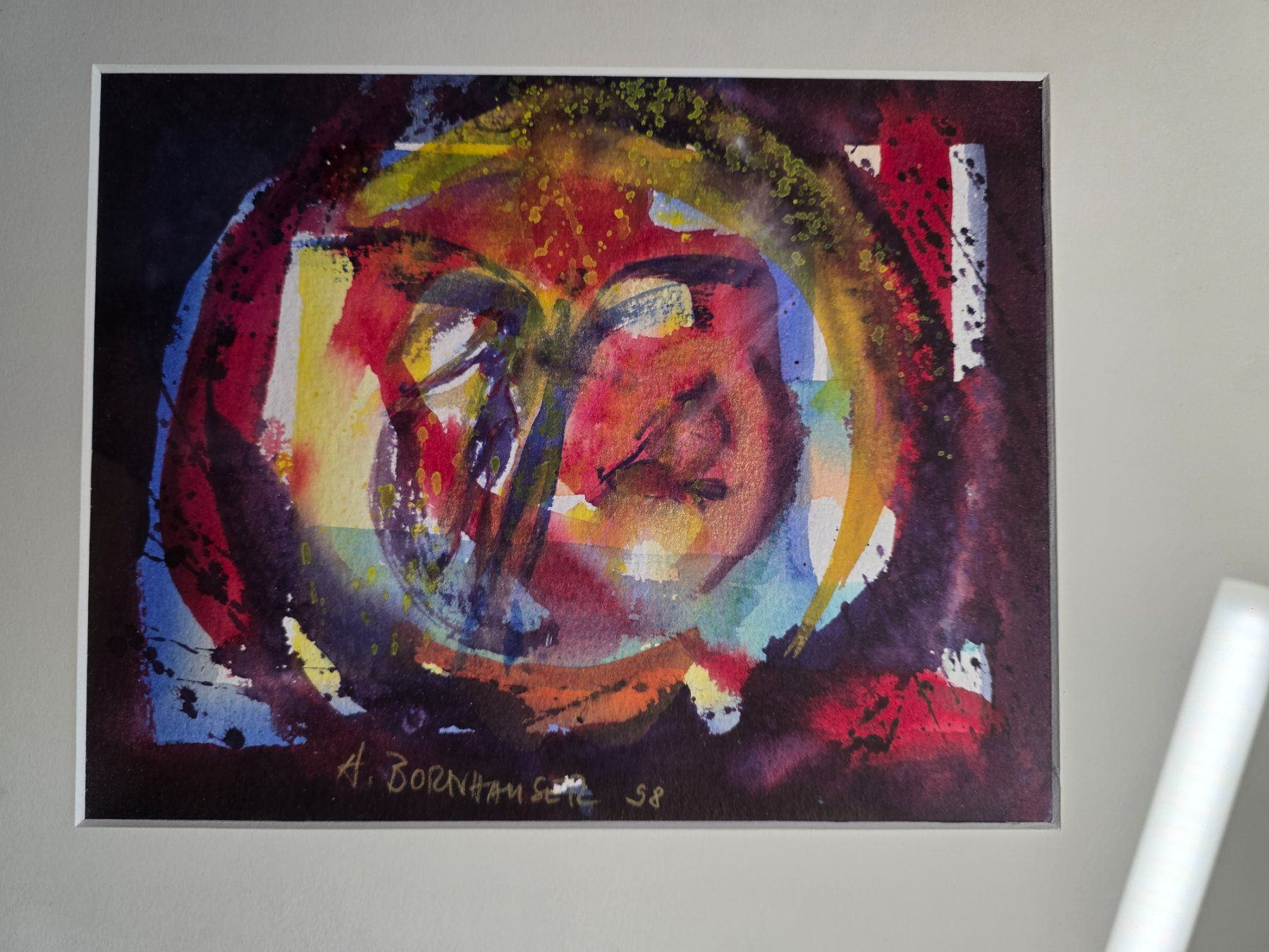 Gemälde: Bild Aquarell A. Bornhauser 1998  Engel – Gebraucht aus Walterswil BE von Lonitti 1