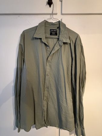 Camicia Antony Morato uomo taglia 50/L Lino Cotone verde