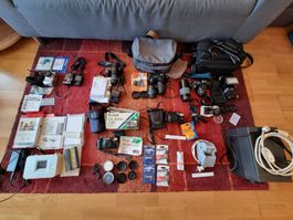 Grosse Sammlung Fotoapparate, dig.+anal. etc. zu Top-Preis