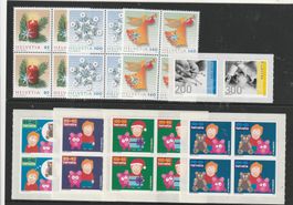 CH Frankaturware Viererblocks 2 Marken Handwerk Postfrisch