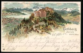 Litho Zürich-Uetliberg, Ortsansicht mit