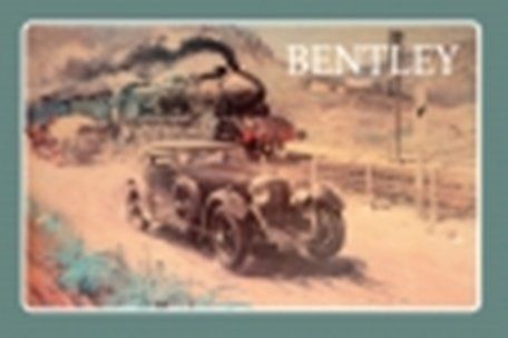 Bentley Schilder: Blechschild-BENTLEY MIT DAMPFLOKOMOTIVE – Neu und originalverpackt aus Rupperswil von big-one-sale