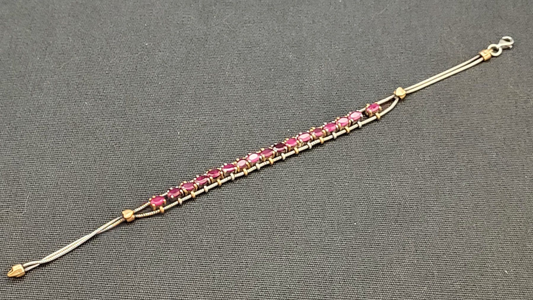 Armbänder & -reifen: Silber-Armband mit Rubinen – Gebraucht aus Basel von spinne02 1