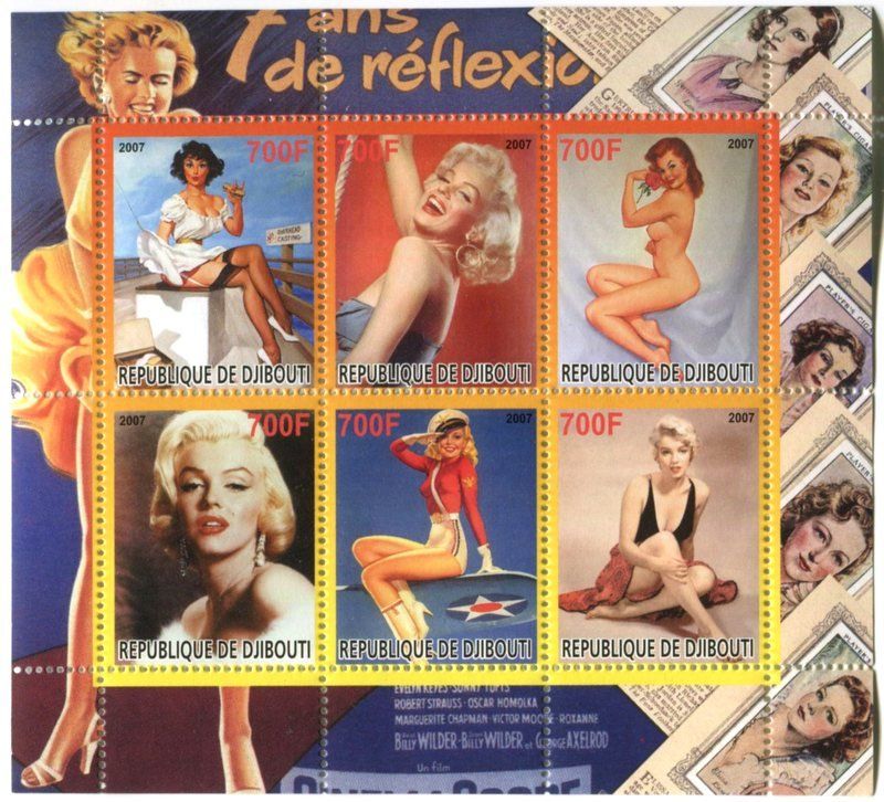 Tutti i francobolli: Block "Pin-up". Dschibuti. – Nuovo e nell'imballaggio originale da Basel venduto da Butsch5