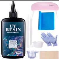 UV Resin Set 250 g mit UV-Lampe und Zubehör
