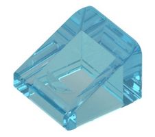 LEGO Transparentes Hellblau Abgeschrägt 1x1 (31°) (54200)