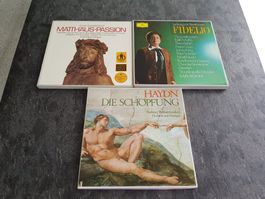 Vintage Set mit 9 LPs von Bach, Beethoven u. Haydn