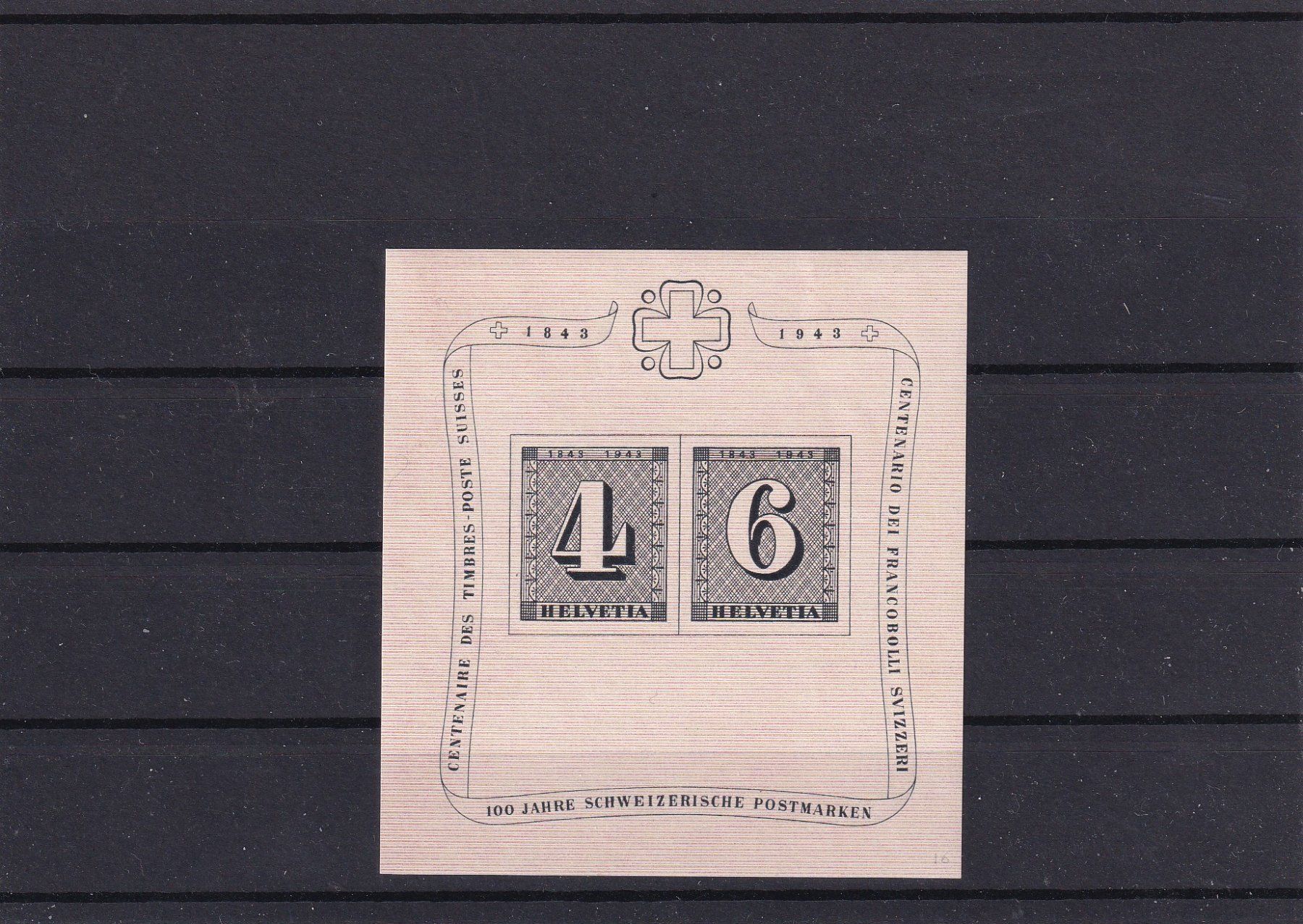 Tutti i francobolli: 1943 Jubiläumsblock 100 Jahre Schweizerische Postmarken – Nuovo (secondo la descrizione) da Birsfelden venduto da chr_yq2g