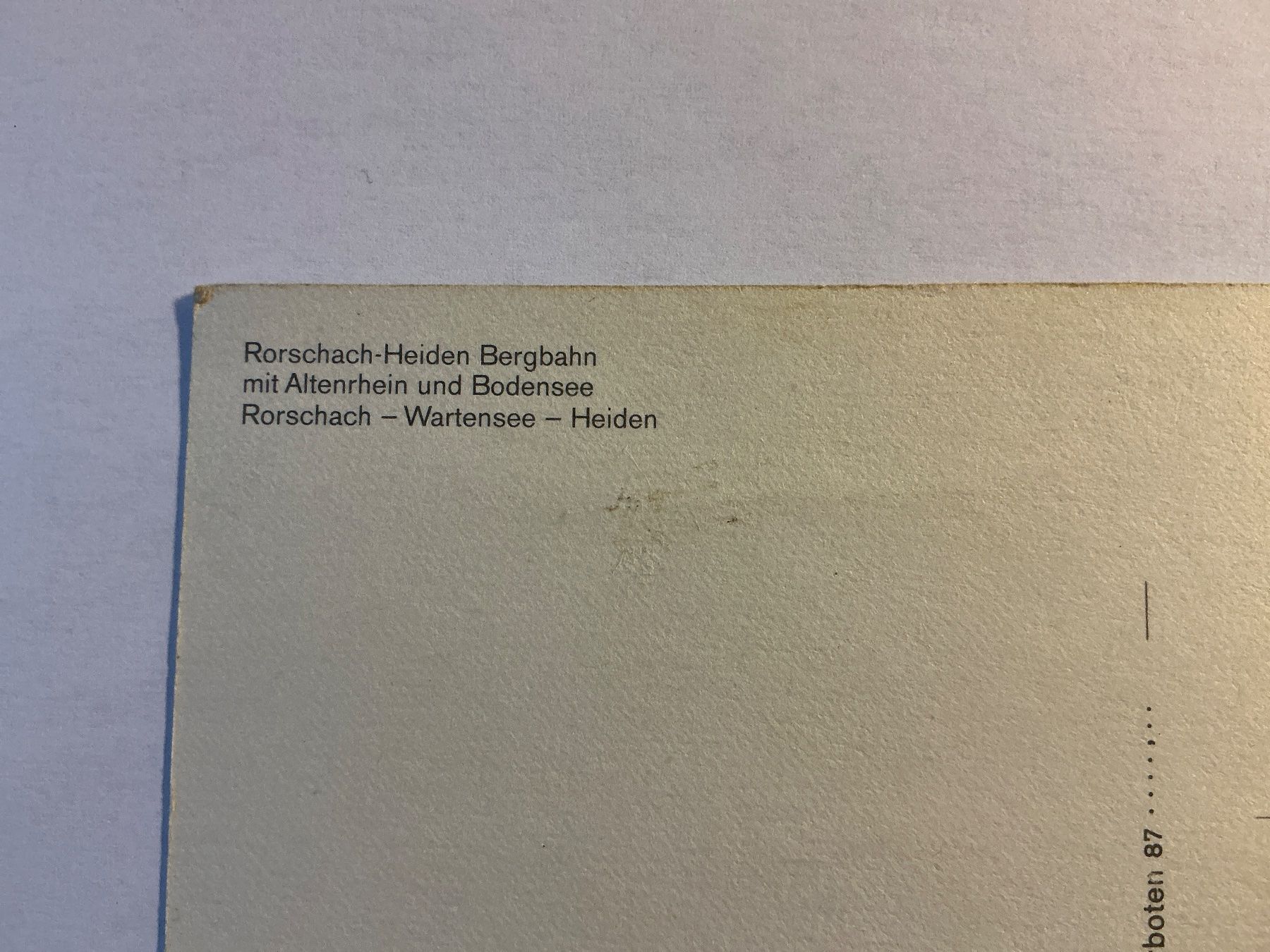 Ansichtskarten: Postkarte Rorschach Heiden Bergbahn – Gebraucht aus Maur von 20hcodracir11 2