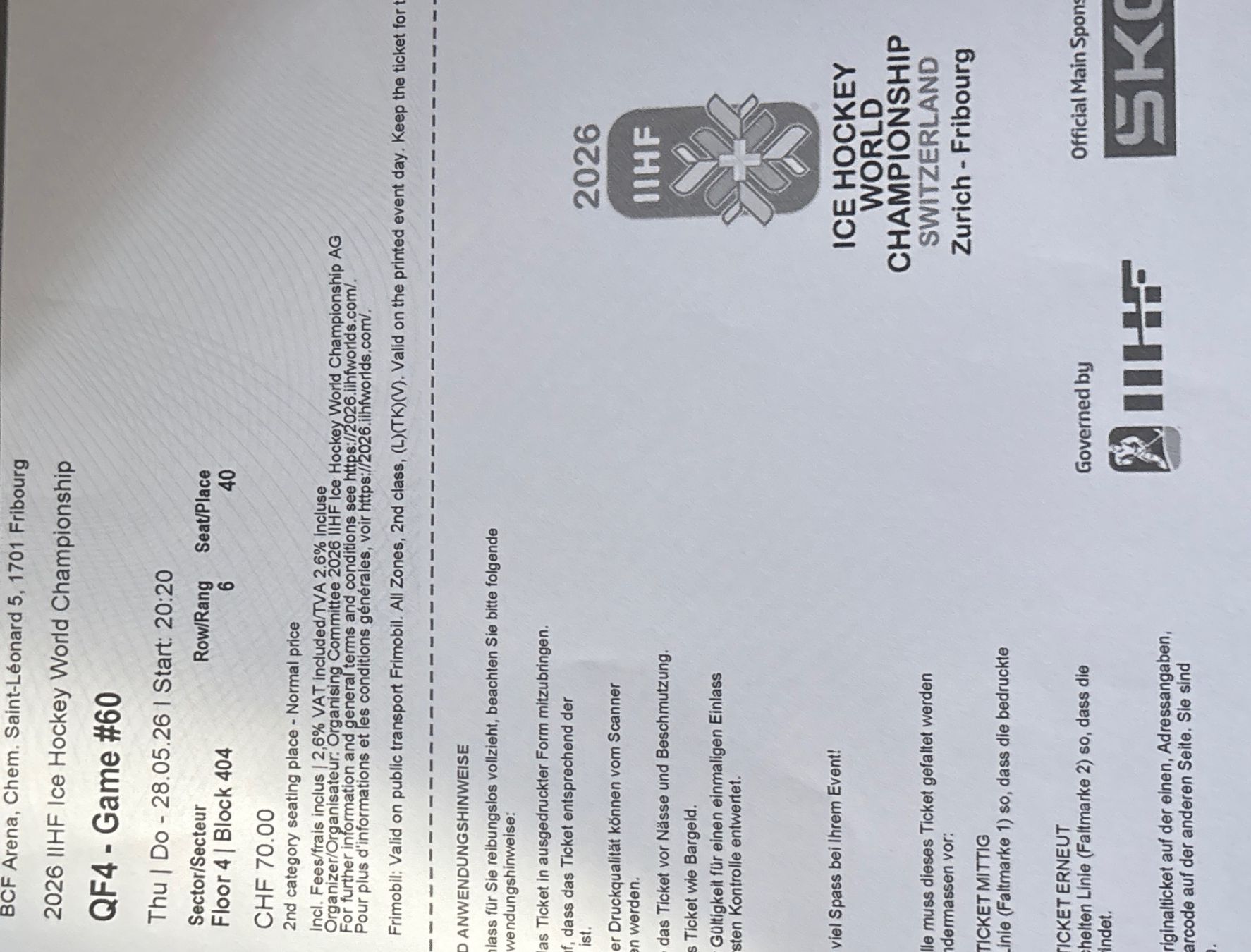 Banconote: Billet Norvege-Letonnie IIHF – Usato da Middes venduto da von_8ftc