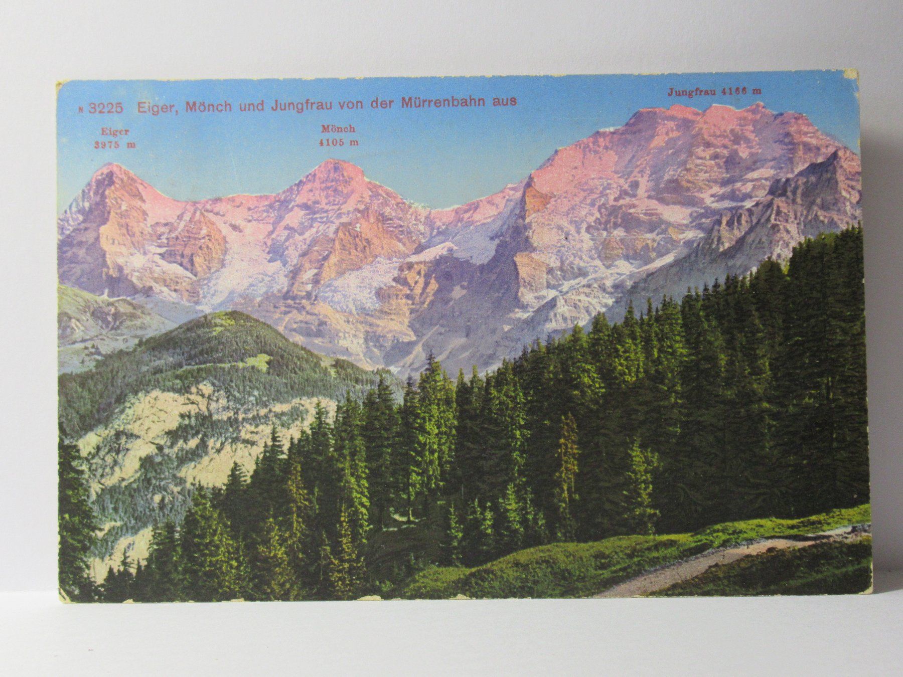 Cartoline postali: Eiger,  Mönch & Jungfrau 1914 – Usato da Grenchen venduto da Bluemchen1900