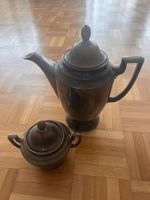 Antikes Silberporzellan Kaffeeset, Teekanne Zuckerdose