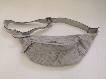 🤩SURI FREY XXL KUNSTLEDER BAUCH-TASCHE GRAU & DOPPELFÄCHER