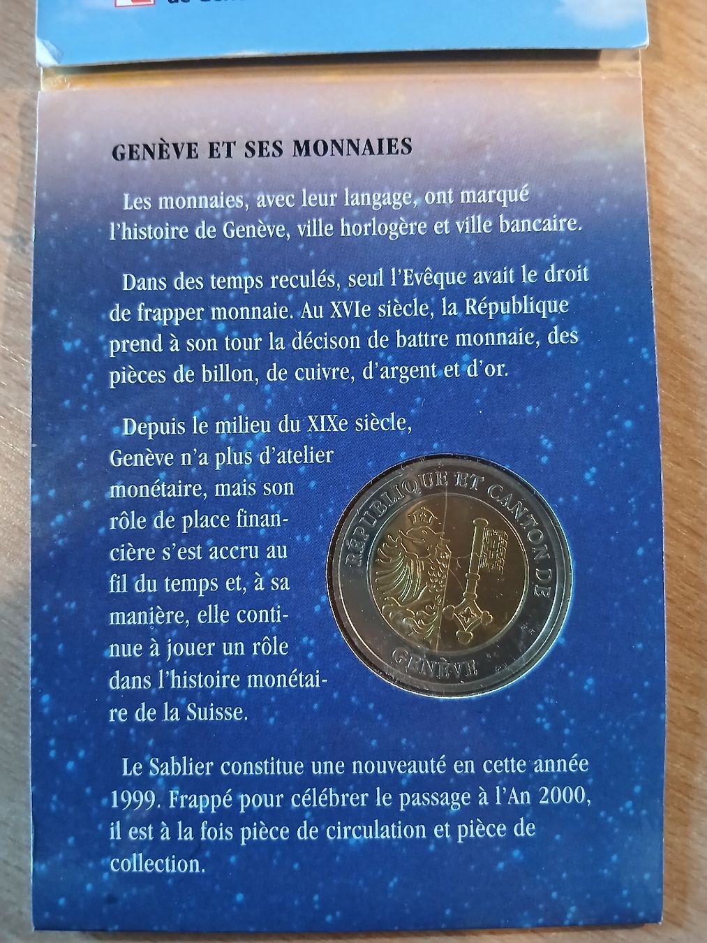 Tutti le monete: Pièce commémorative Millenium 2000 - Genève, Suisse – Nuovo e nell'imballaggio originale da la chaux-de-fonds venduto da Melacora35 2