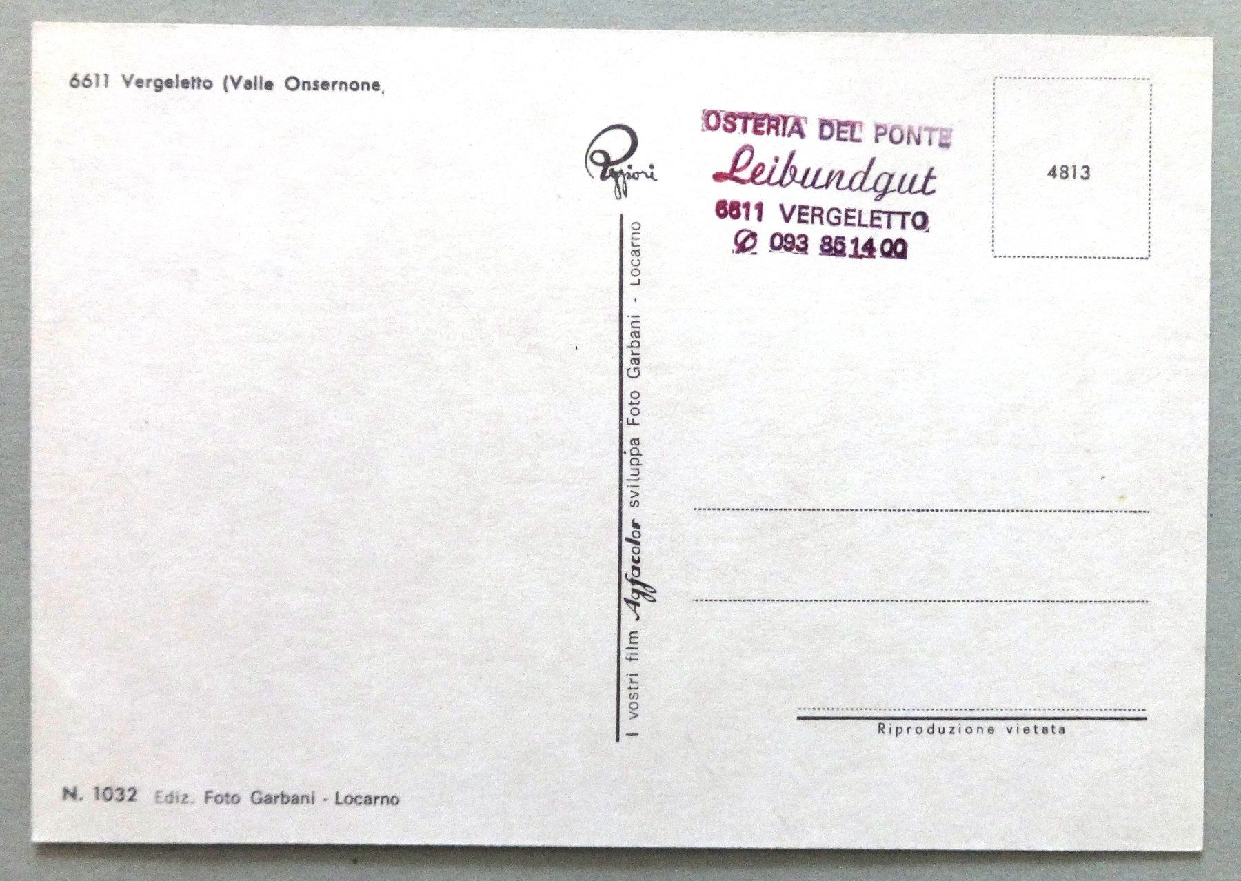 Cartoline postali: Vergeletto (Valle Onsernone) – Usato da Fétigny venduto da Billy2miny 1