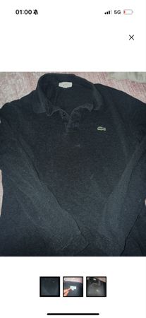 Lacoste Poloshirt dunkelgrau M/38 Classic Fit gebraucht