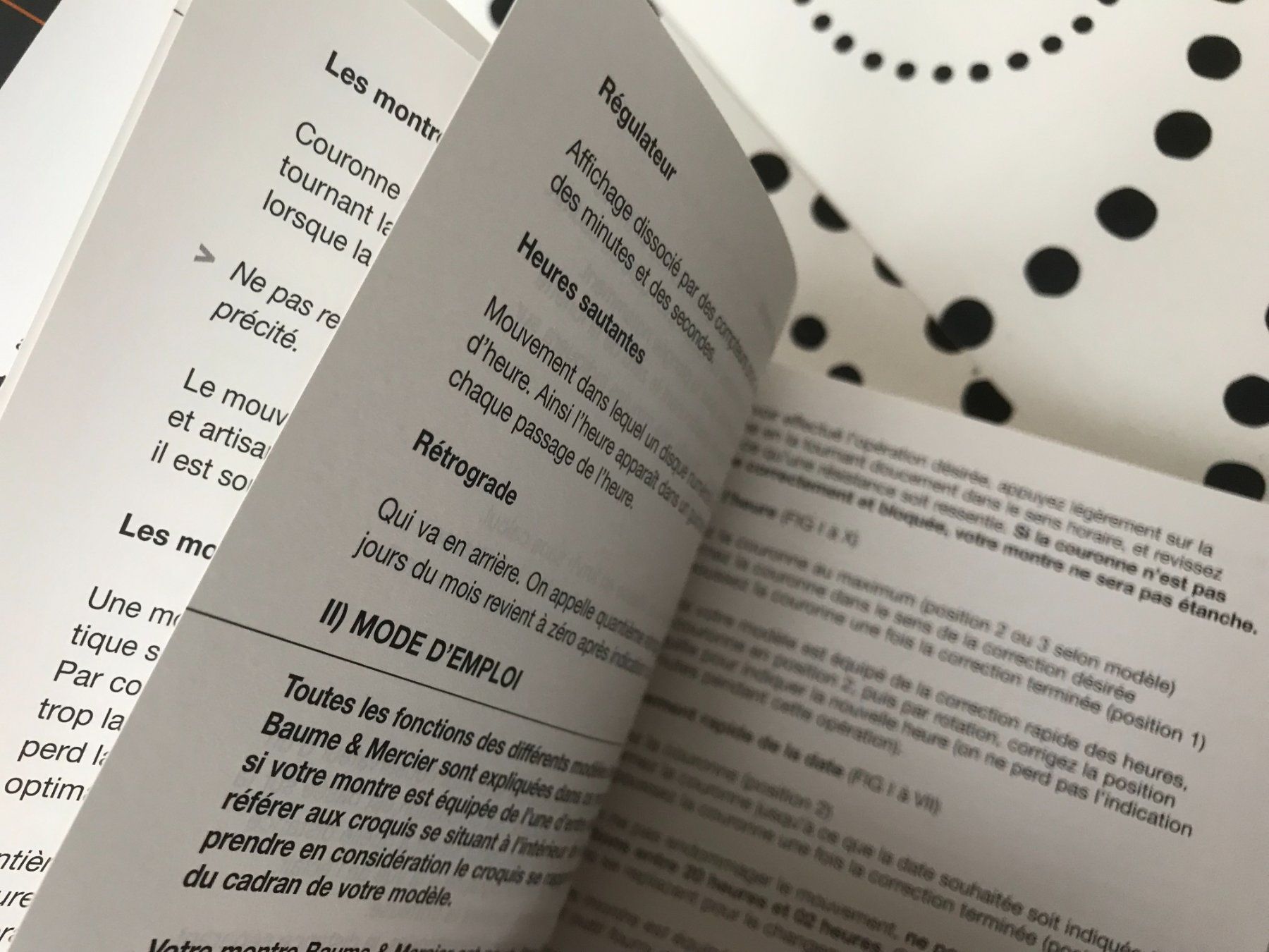 Documenti: BAUME & MERCIER - OPERATING INSTRUCTIONS !!! – Usato da Epalinges venduto da watchforyou 2